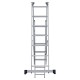 Лестница-трансформер 3-х секционная 3х7 ступеней, высота 4,5 м (3 секции по 1,9 м), нагрузка 150 кг, алюминий, НОВАЯ ВЫСОТА, 1230307