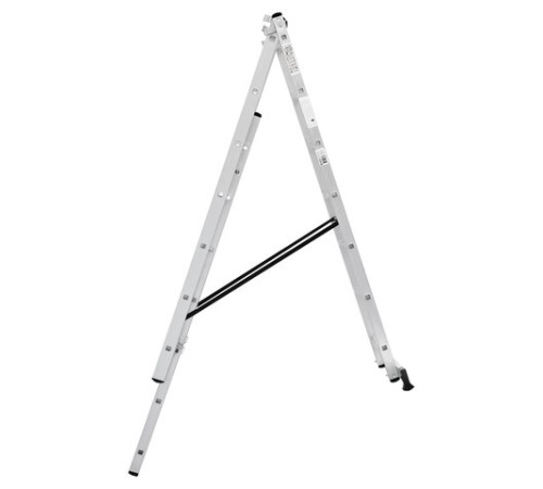 Лестница-трансформер 3-х секционная 3х7 ступеней, высота 4,5 м (3 секции по 1,9 м), нагрузка 150 кг, алюминий, НОВАЯ ВЫСОТА, 1230307