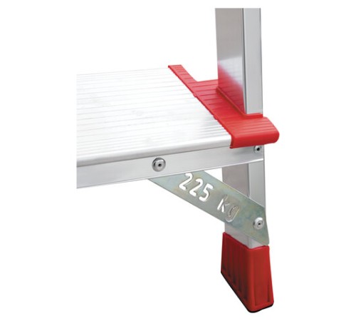 Стремянка алюминиевая 5 ШИРОКИХ СТУПЕНЕЙ 13 см, площадка 1,1 м, нагрузка 225 кг, вес 6 кг, НОВАЯ ВЫСОТА, 3117105, 5110105/3117105