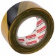 Лента оградительная сигнальная желто-черная, 50 мм х 200 м, BRAUBERG 