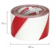 Лента оградительная сигнальная красно-белая, 75 мм х 200 м, BRAUBERG 