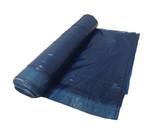 Мешки для мусора 120 л, с завязками, синие, в рулоне 10 шт., ПВД, 30 мкм, 70х110 см, КБ, 