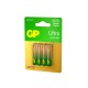 Батарейки КОМПЛЕКТ 4 шт., GP Ultra G-Tech, AAA (LR03, 24А), алкалиновые, мизинчиковые, 24AUA21-2CRSBC4