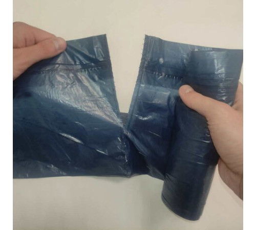 Мешки для мусора 60 л, завязки, синие, в рулоне 10 шт., ПВД, 30 мкм, 70х60 см, прочные, КОНЦЕПЦИЯ БЫТА VITALUX, 503