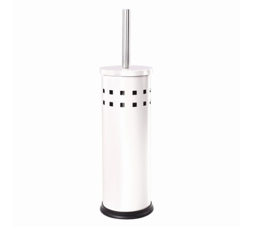 Ершик для унитаза с подставкой, металл, белый, глянцевый, LAIMA, 604962