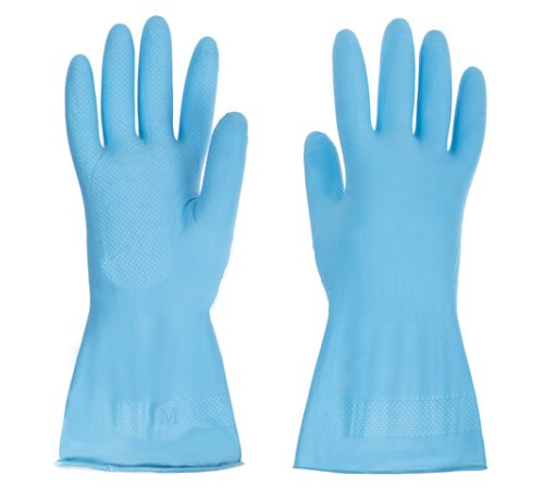 Перчатки МНОГОРАЗОВЫЕ нитриловые LAIMA ГИПОАЛЛЕРГЕННЫЕ, хлопчатобумажное напыление, ПРОЧНЫЕ, размер 7-8, М (средний), синие, вес 36г, 604998
