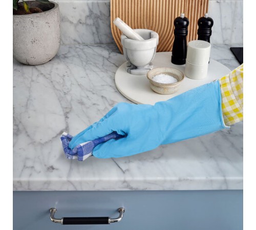 Перчатки МНОГОРАЗОВЫЕ нитриловые LAIMA ГИПОАЛЛЕРГЕННЫЕ, хлопчатобумажное напыление, ПРОЧНЫЕ, размер 8-9, L (большой), синие, вес 38г, 604999