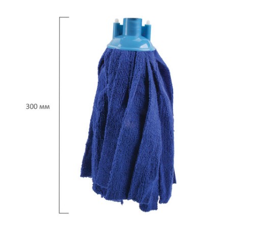 Насадка МОП ленточная для швабры, крепление еврорезьба, микрофибра, длина 30 см, 170 г, LAIMA, 605031