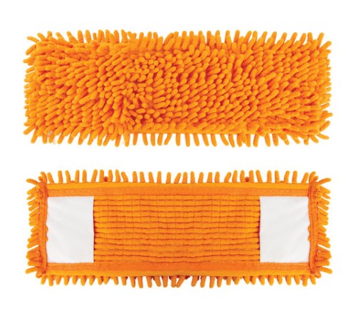 Насадка МОП плоская для швабры/держателя 40 см, карманы (ТИП К), микрофибра букли/синель, ворс 2 см, LAIMA, 605032