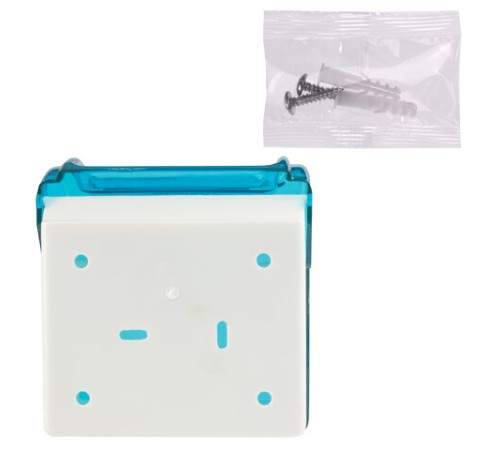 Диспенсер для бытовой туалетной бумаги LAIMA, тонированный голубой, 605043