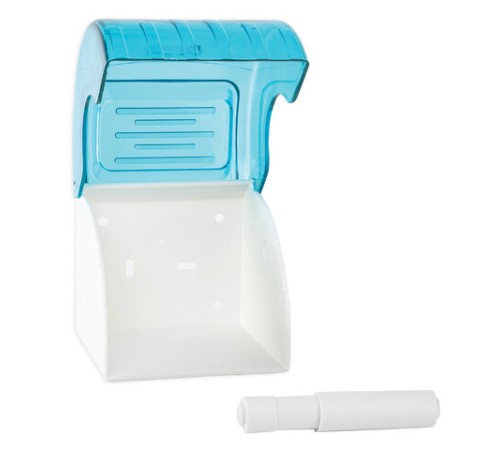 Диспенсер для бытовой туалетной бумаги LAIMA, тонированный голубой, 605043