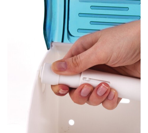 Диспенсер для бытовой туалетной бумаги LAIMA, тонированный голубой, 605043