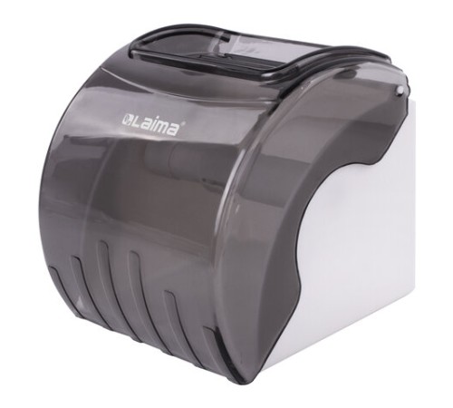 Диспенсер для бытовой туалетной бумаги LAIMA, тонированный серый, 605044