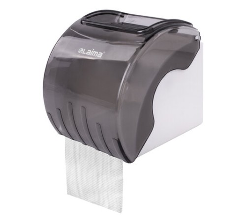 Диспенсер для бытовой туалетной бумаги LAIMA, тонированный серый, 605044