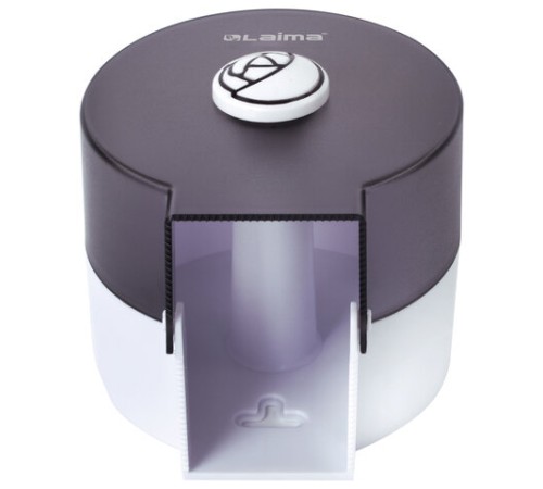 Диспенсер для бытовой туалетной бумаги LAIMA, КРУГЛЫЙ, тонированный серый, 605046