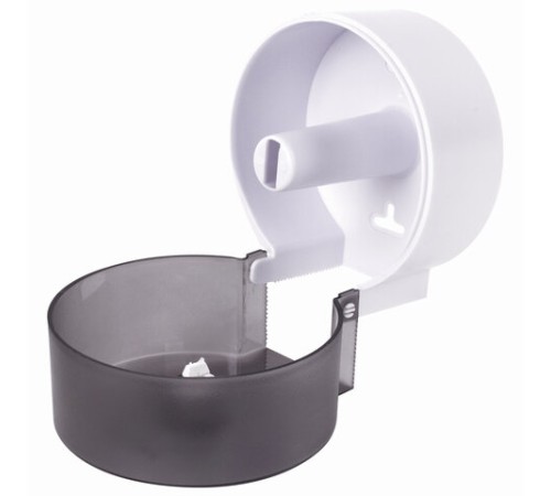 Диспенсер для бытовой туалетной бумаги LAIMA, КРУГЛЫЙ, тонированный серый, 605046