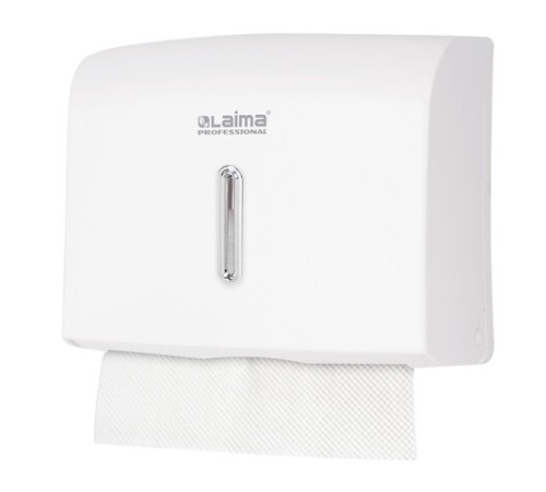 Диспенсер для полотенец LAIMA PROFESSIONAL BASIC (Система H2), Z-сложения, белый, ABS, 605049