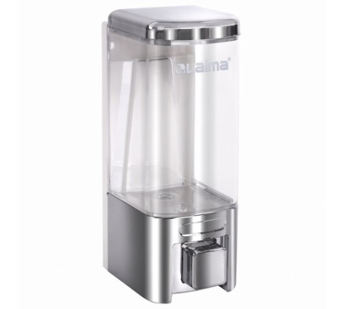Дозатор для жидкого мыла LAIMA, НАЛИВНОЙ, 0,48 л, хром, ABS-пластик, 605053
