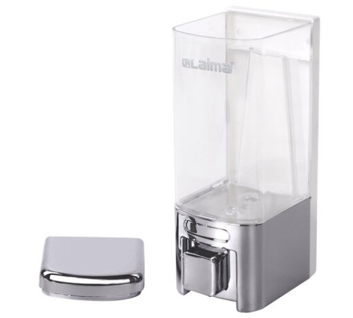 Дозатор для жидкого мыла LAIMA, НАЛИВНОЙ, 0,48 л, хром, ABS-пластик, 605053