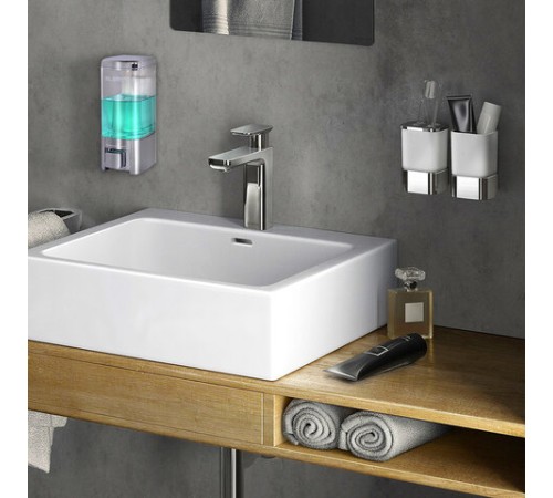 Дозатор для жидкого мыла LAIMA, НАЛИВНОЙ, 0,48 л, хром, ABS-пластик, 605053