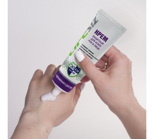 Крем защитный, 100 мл, ЭЛЕН, гидрофильный, от масел, красок, смазок, извести, цемента