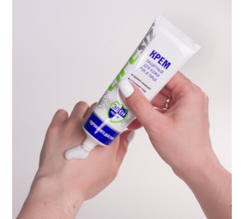 Крем защитный, 100 мл, ЭЛЕН, гидрофобный, от кислотных и щелочных средств, смазочно-охлаждающих жидкостей