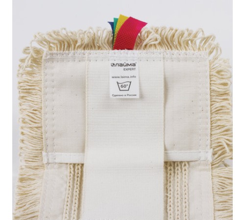 Насадка МОП плоская для швабры/держателя 40 см, уши/карманы (ТИП У/К), пробивной хлопок, LAIMA EXPERT, 605307