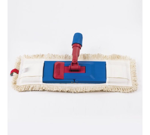 Насадка МОП плоская для швабры/держателя 40 см, уши/карманы (ТИП У/К), хлопок/микрофибра, LAIMA EXPERT, 605309