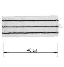 Насадка МОП плоская для швабры/держателя 40 см, уши/карманы (ТИП У/К), микрофибра/скраб, LAIMA EXPERT, 605313