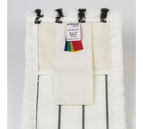 Насадка МОП плоская для швабры/держателя 40 см, уши/карманы (ТИП У/К), микрофибра/скраб, LAIMA EXPERT, 605313