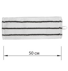 Насадка МОП плоская для швабры/держателя 50 см, уши/карманы (ТИП У/К), микрофибра/скраб, LAIMA EXPERT, 605314