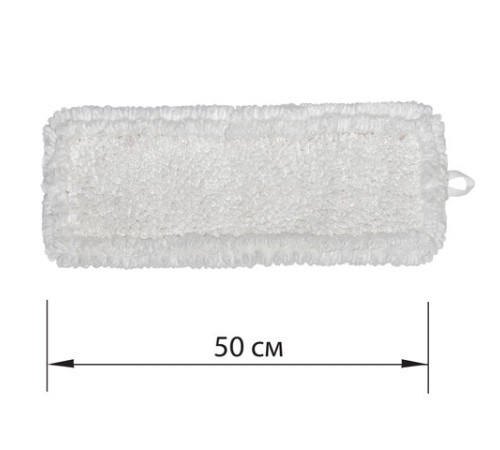 Насадка МОП плоская для швабры/держателя 50 см, уши/карманы (ТИП У/К), петлевая микрофибра, LAIMA EXPERT, 605316