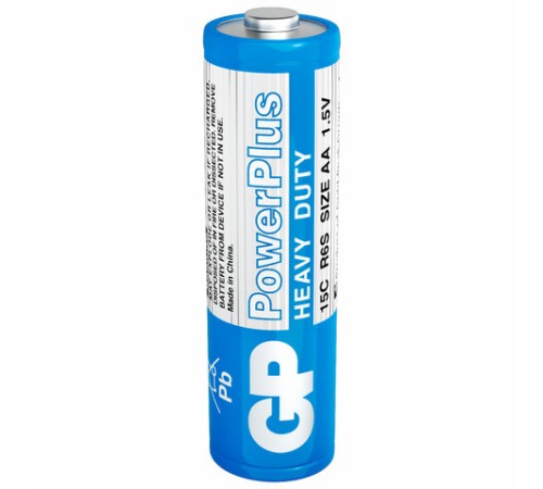 Батарейки КОМПЛЕКТ 4 шт., GP PowerPlus AA (R6, 15G), солевые, пальчиковые, в пленке, 15CEBRA-2S4 Батарейки КОМПЛЕКТ 4 шт., GP PowerPlus AA (R6, 15G), солевые, пальчиковые, в пленке, 15CEBRA-2S4