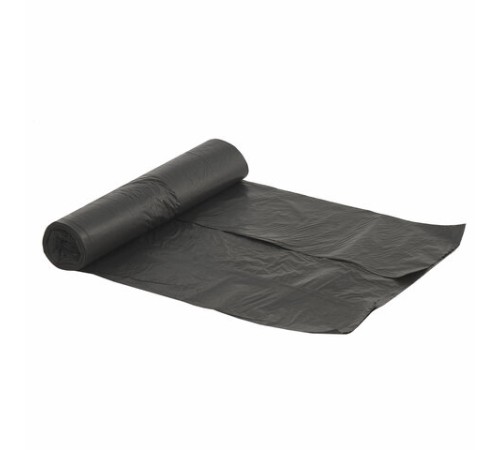 Мешки для мусора 30 л, черные, в рулоне 20 шт., особо прочные, ПВД 20 мкм, 50х60 см, LAIMA, 605330