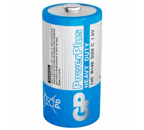 Батарейки КОМПЛЕКТ 2 шт., GP PowerPlus C (14C), солевые, в пленке, 14CEBRA-2S2 Батарейки КОМПЛЕКТ 2 шт., GP PowerPlus C (14C), солевые, в пленке, 14CEBRA-2S2