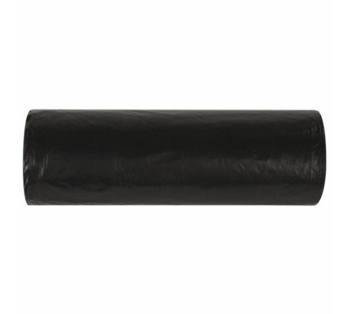 Мешки для мусора 120 л черные в рулоне 10 шт., ПВД 20 мкм, 67х100 см, ЛЮБАША эконом, 605333