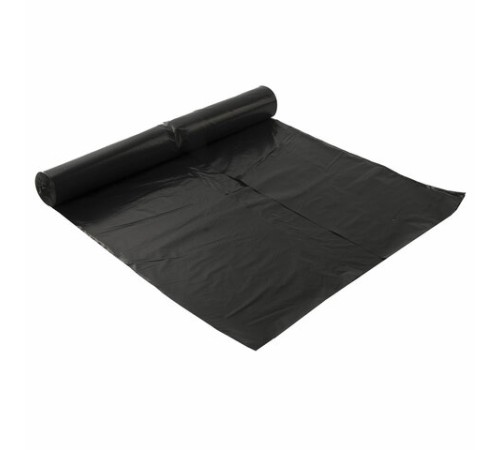 Мешки для мусора 240 л черные в рулоне 5 шт. особо прочные, ПВД 80 мкм, 90х140 см, LAIMA, 605339