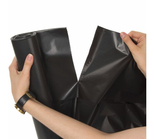 Мешки для мусора 240 л черные в рулоне 5 шт. особо прочные, ПВД 80 мкм, 90х140 см, LAIMA, 605339