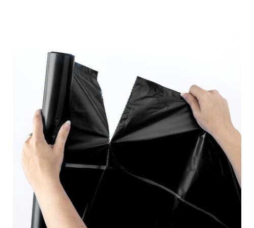 Мешки для мусора 120 л, черные, в рулоне 10 шт., особо прочные, ПВД 40 мкм, 70х110 см, LAIMA, 605341