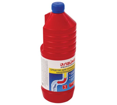 Средство для прочистки канализационных труб 1 л ТРУБОЧИСТ (тип КРОТ), LAIMA PROFESSIONAL, 605377