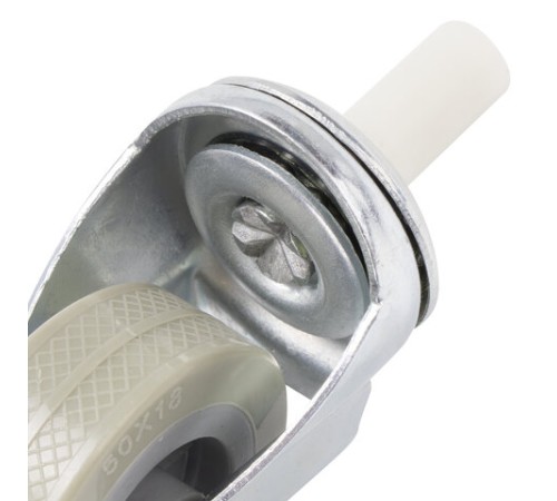 Колеса для уборочной тележки с штоком без резьбы, диаметр 50 мм, КОМПЛЕКТ 4 штуки, BRABIX, 605379