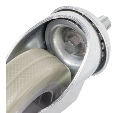 Колеса для уборочной тележки с штоком с резьбой, диаметр 75 мм, КОМПЛЕКТ 4 штуки, BRABIX, 605380