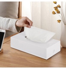 Диспенсер для косметических салфеток LAIMA CLASSIC, настольный/настенный, пластиковый, белый, 605392