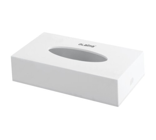 Диспенсер для косметических салфеток LAIMA CLASSIC, настольный/настенный, пластиковый, белый, 605392