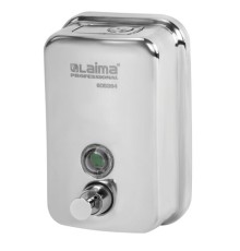 Дозатор для жидкого мыла LAIMA PROFESSIONAL INOX (гарантия 3 года), 0,5 л, нержавеющая сталь, зеркальный, 605394