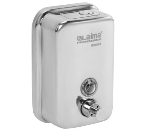 Дозатор для жидкого мыла LAIMA PROFESSIONAL INOX (гарантия 3 года), 0,5 л, нержавеющая сталь, зеркальный, 605394