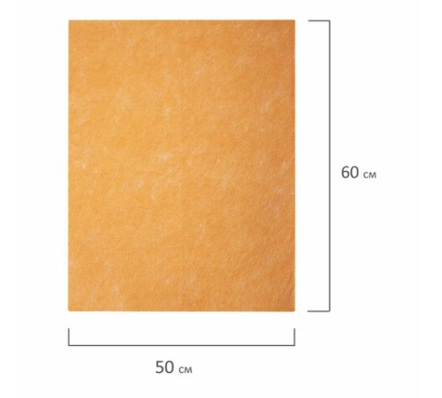 Тряпка ВИСКОЗНАЯ универсальная STANDART, 50х60 см, 160 г/м2, ПЛОТНАЯ, оранжевая, LAIMA, К4117, 605486
