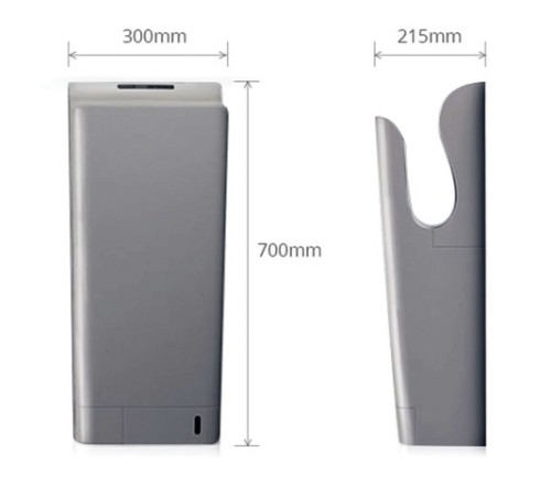 Сушилка для рук KSITEX UV-9999C, 2050 Вт, ультрафиолет, погружного типа, время сушки 10 секунд, пластик, серебристая