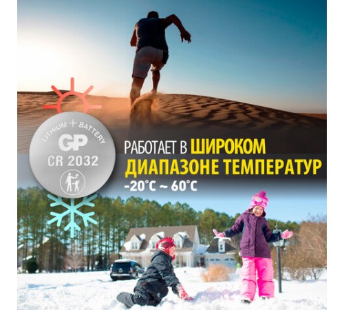 Батарейки литиевые GP Lithium CR2032 "таблетки, дисковые, кнопочные" КОМПЛЕКТ 20 шт., блистер, CR2032-2CRU20 Батарейки литиевые GP Lithium CR2032 "таблетки, дисковые, кнопочные" КОМПЛЕКТ 20 шт., блистер, CR2032-2CRU20