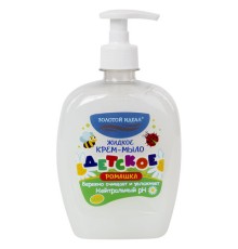 Мыло-крем жидкое ДЕТСКОЕ 500 г, ЗОЛОТОЙ ИДЕАЛ, Ромашка, дозатор, 605517